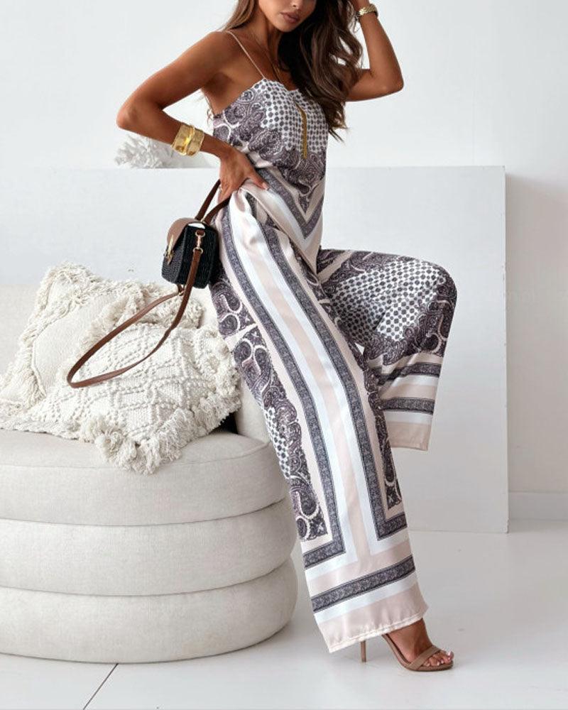Diana | Set di due pezzi elegante con top a lacci e pantaloni pronti per le vacanze