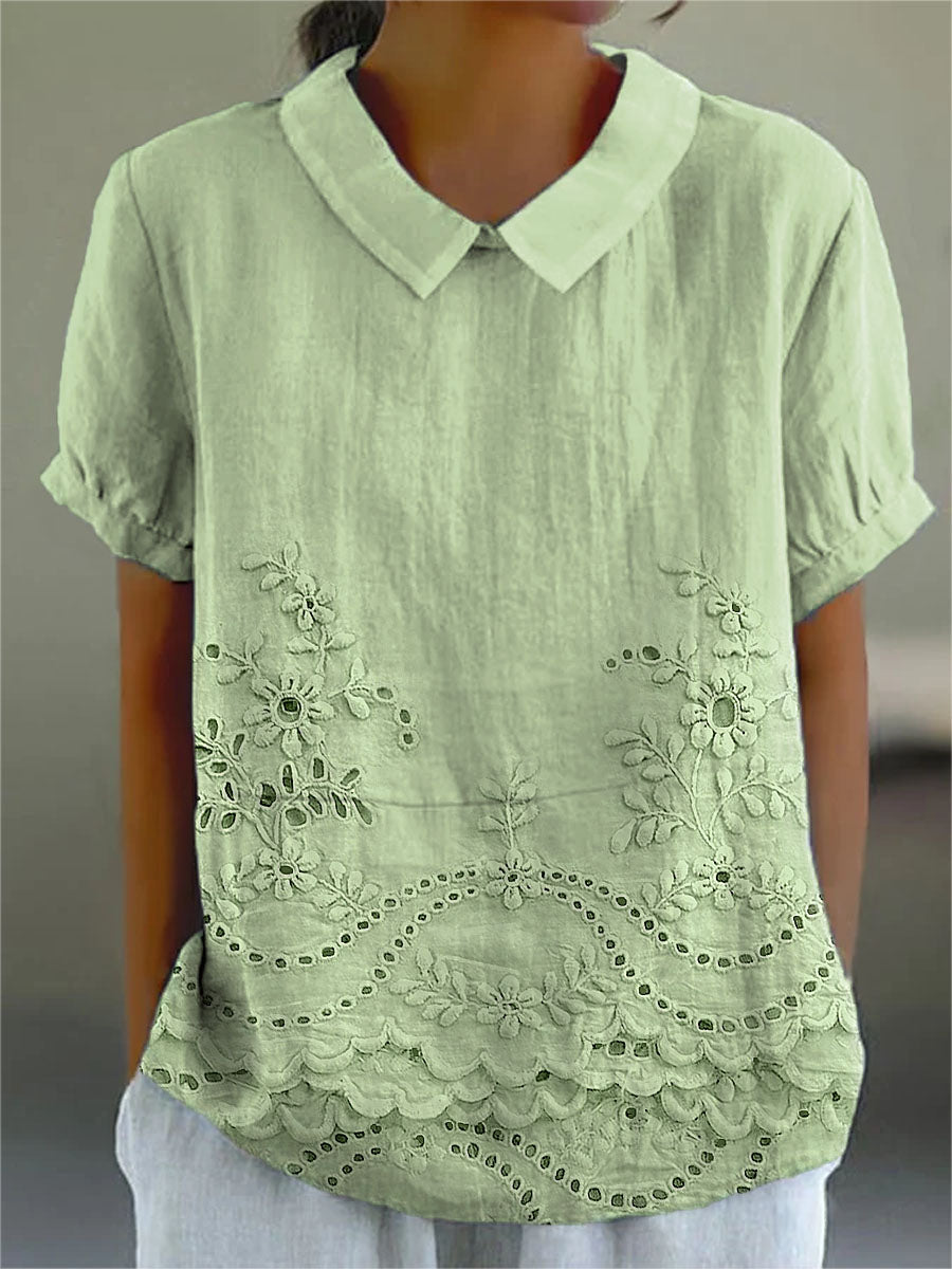 Valentina | Camicia Ricamata a Fiori