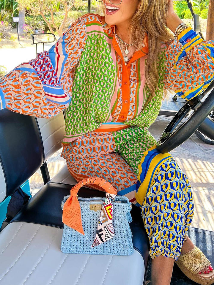 Alice | Camicia Unica Colorata con Look Tropicale