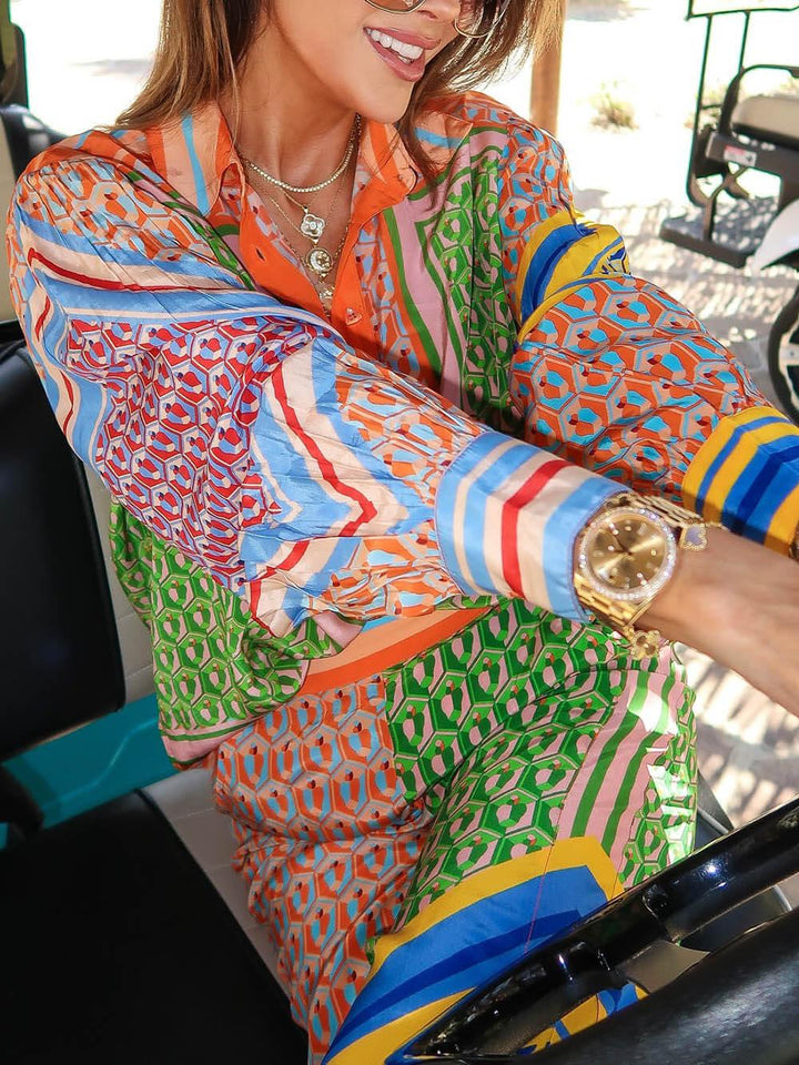 Alice | Camicia Unica Colorata con Look Tropicale