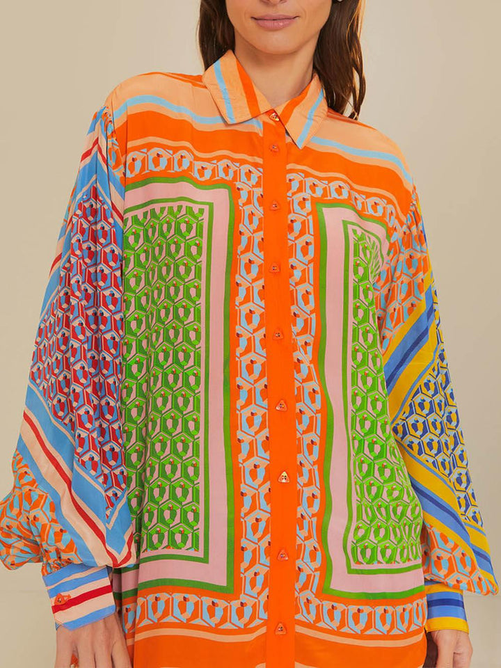 Alice | Camicia Unica Colorata con Look Tropicale