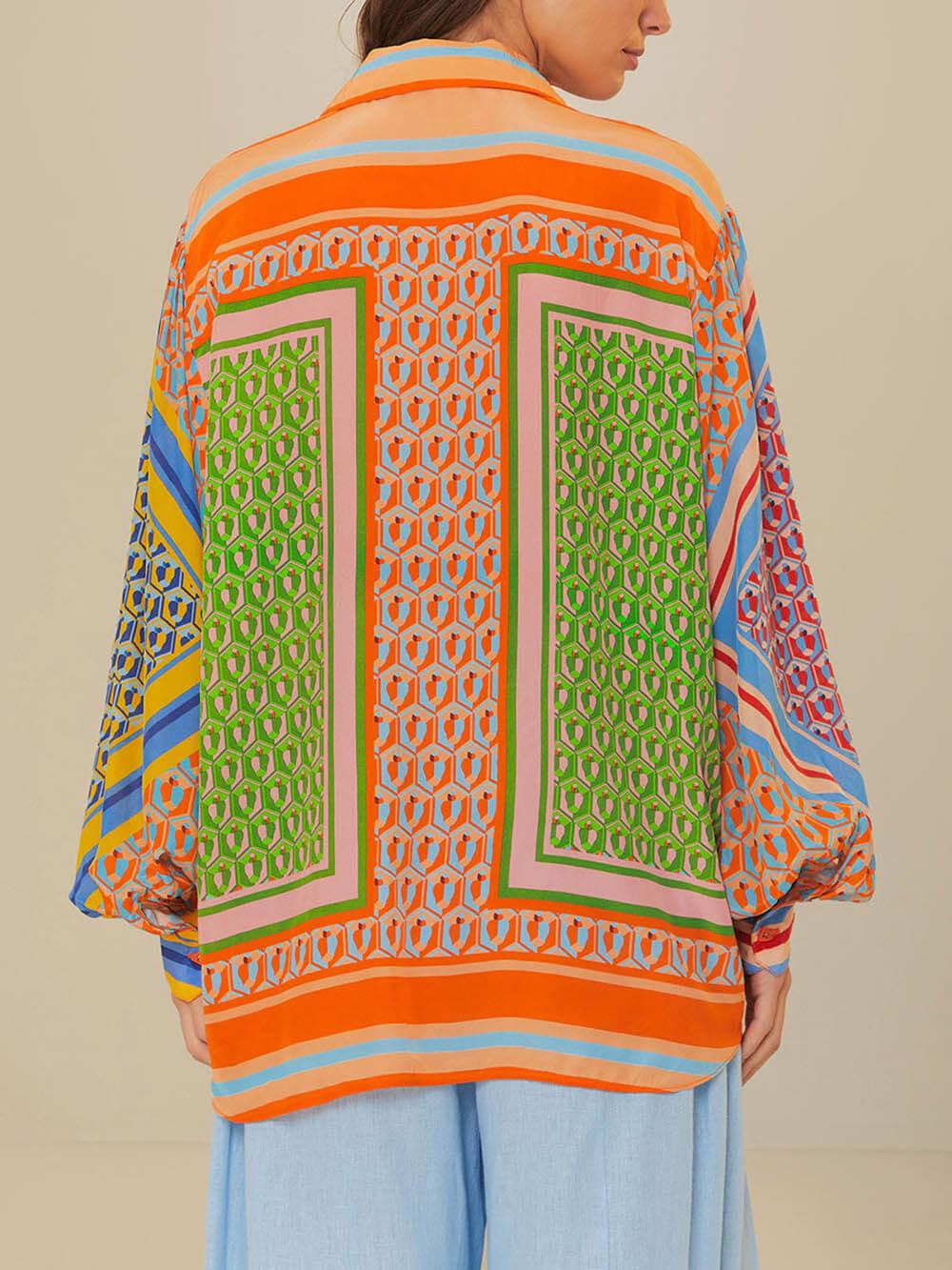 Alice | Camicia Unica Colorata con Look Tropicale