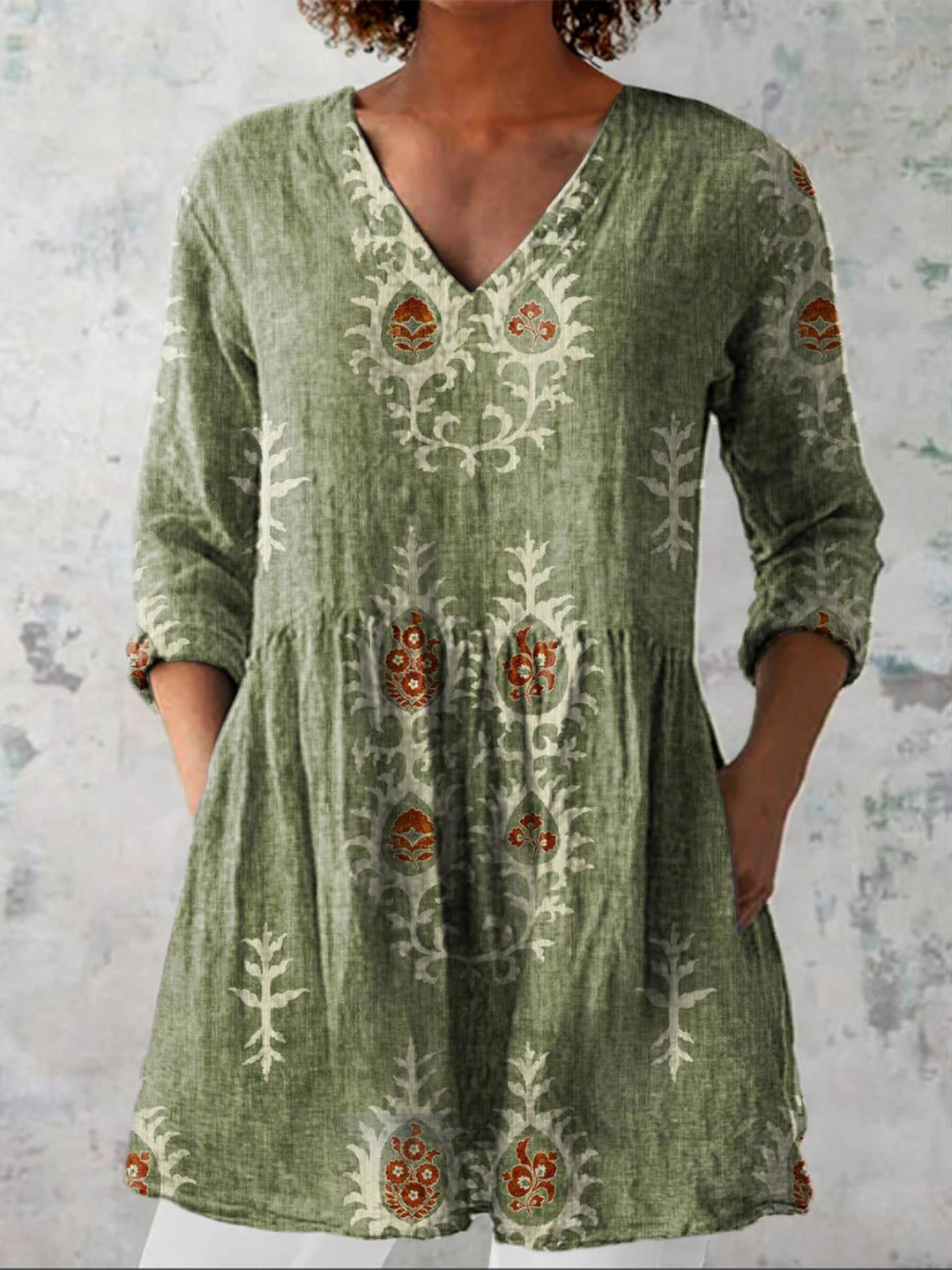 Rebecca | Blusa lunga con scollatura a V