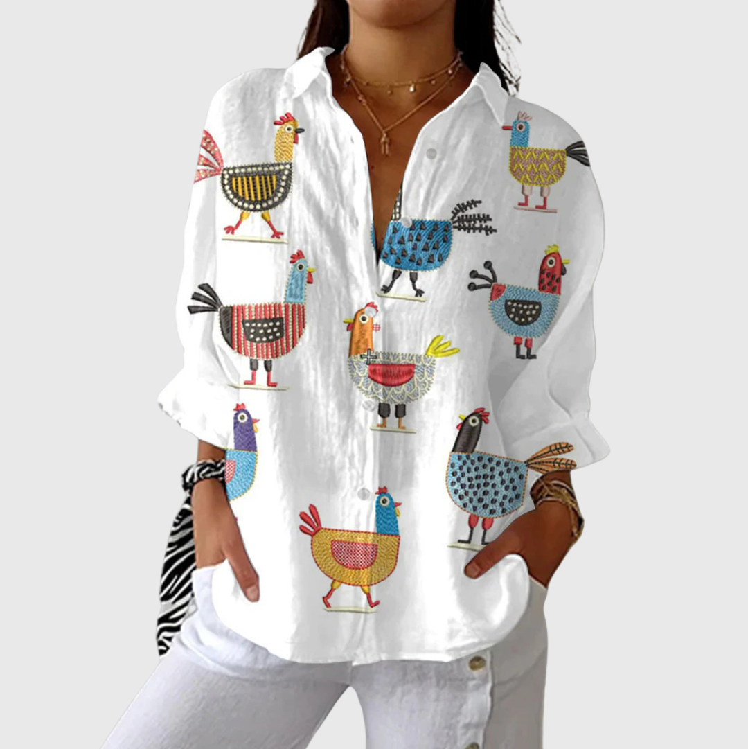 Camilla | Blusa leggera e colorata stampata