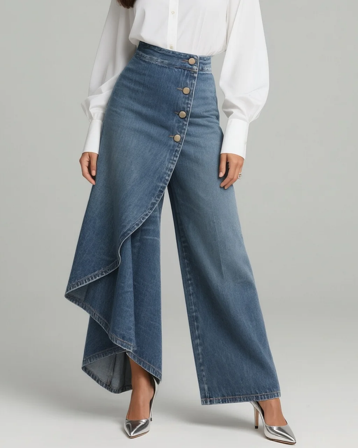 Aurora - Pantaloni avvolgenti in denim