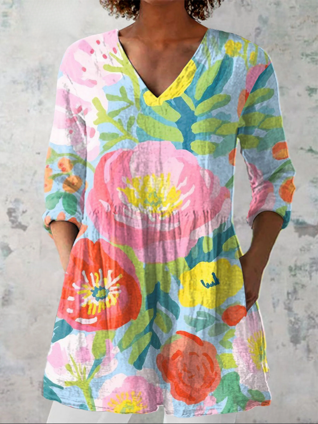 Lucia | Blusa lunga con scollo a V