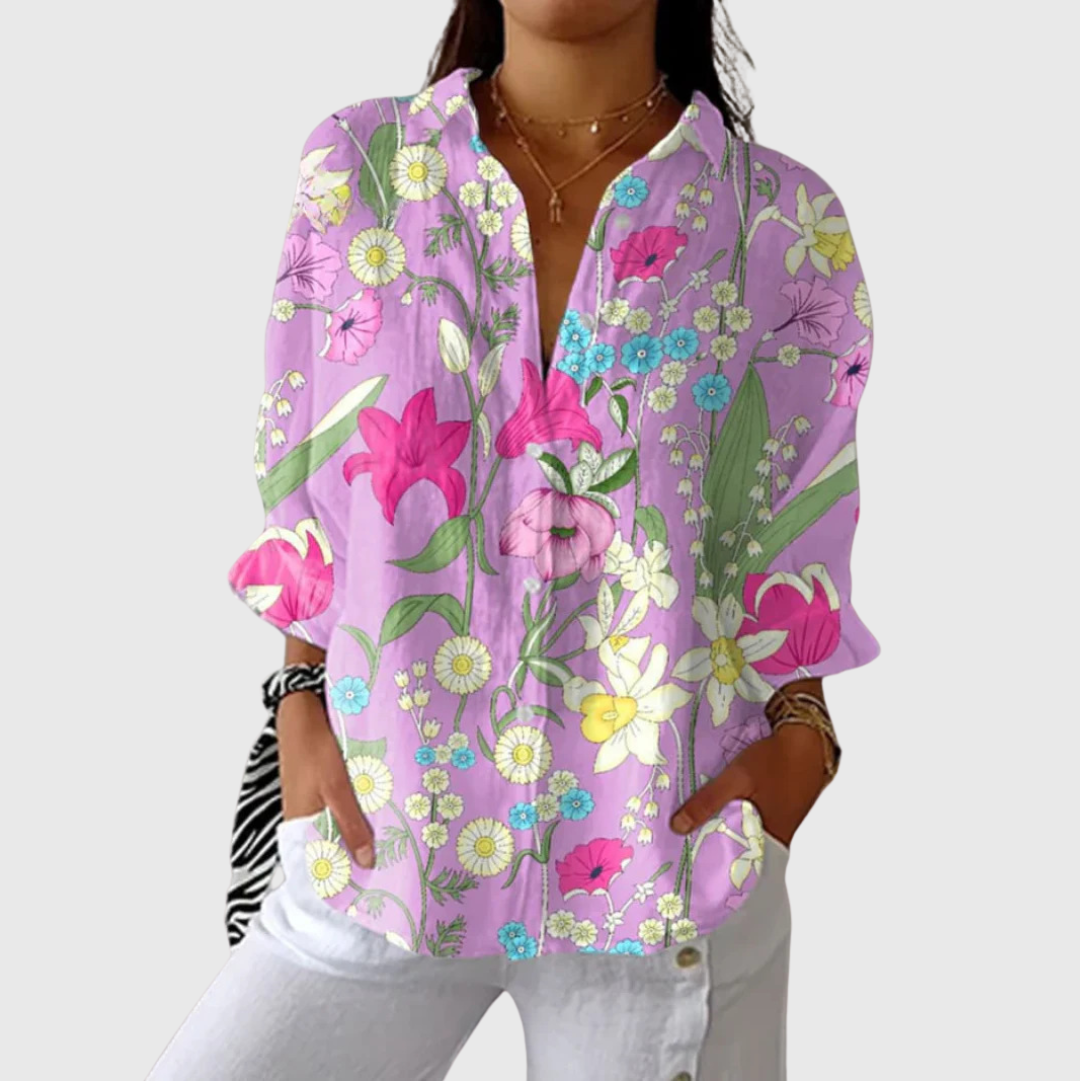 Martina | Blusa leggera e colorata con stampa