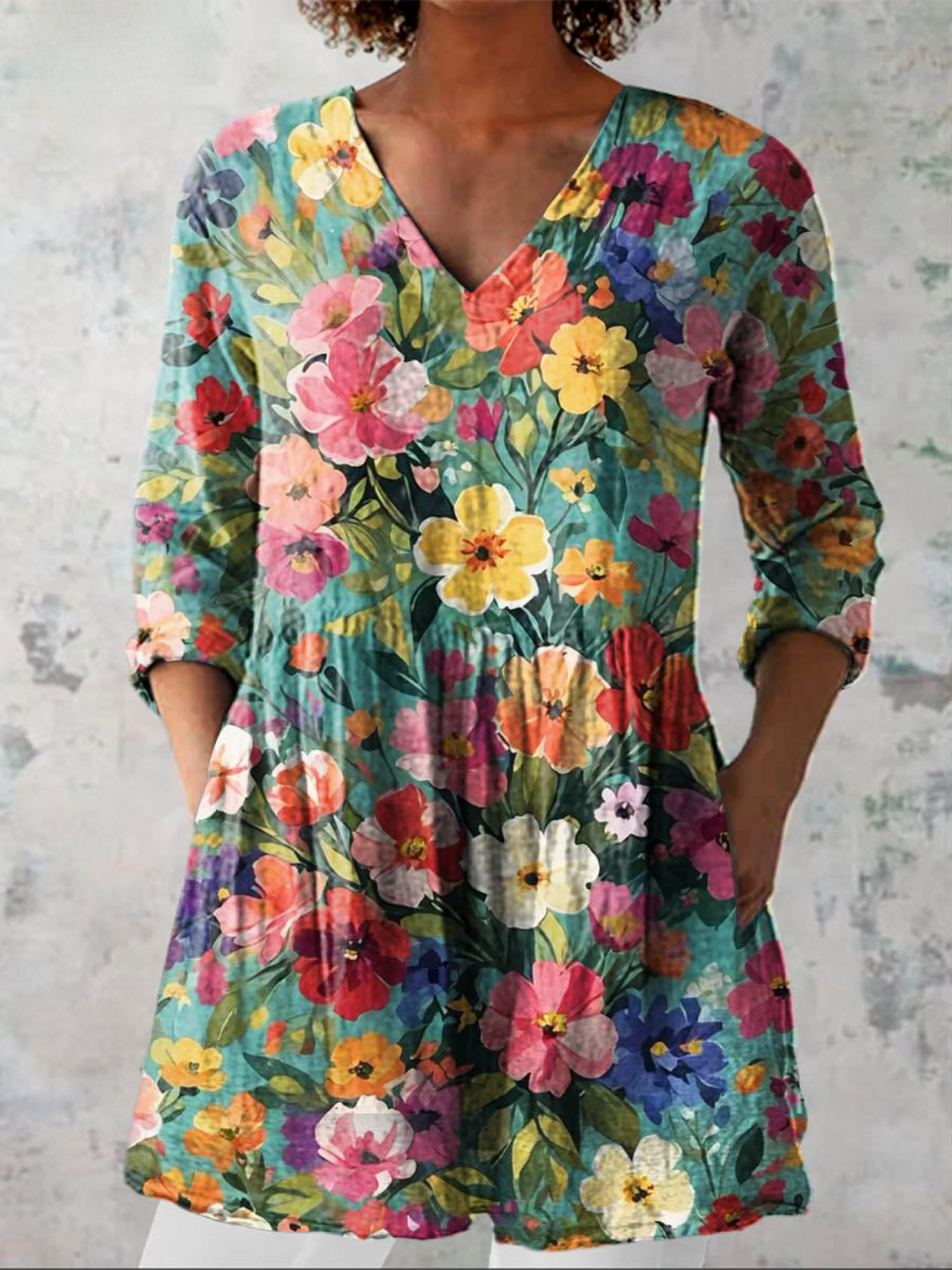 Elena | Blusa lunga con scollo a V