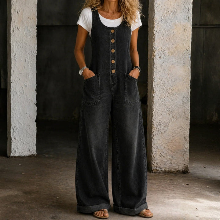 Irene - Salopette vintage in cotone lavato