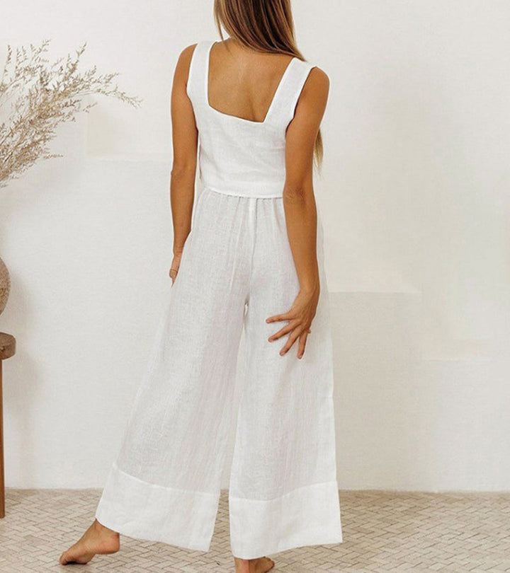 Gaia | Completo Top Minimalista e Pantaloni Svasati