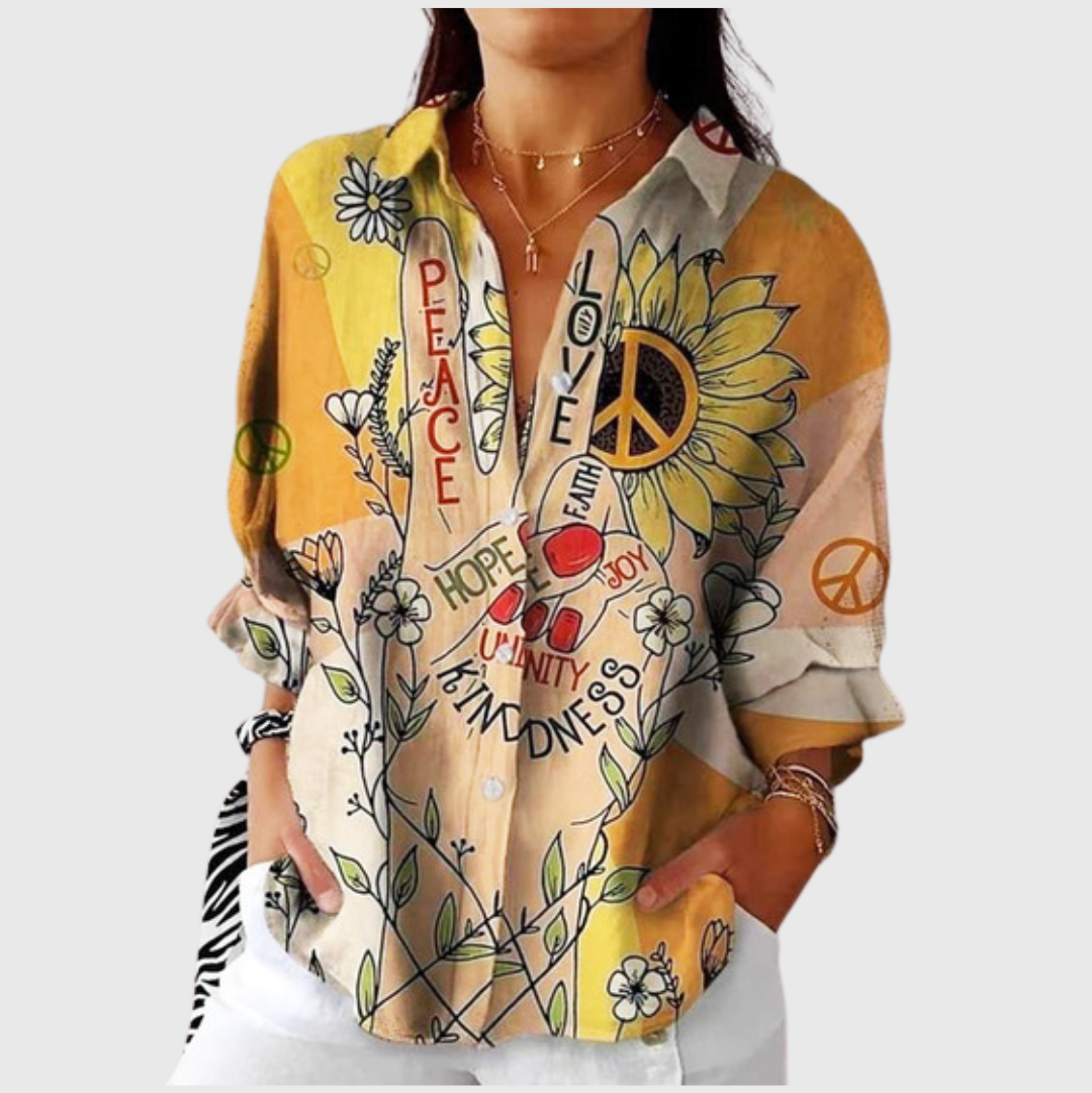 Ginevra | Blusa leggera e colorata con stampa