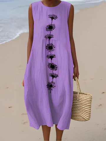 Lucia | Emma Abito Midi Viola Bloom