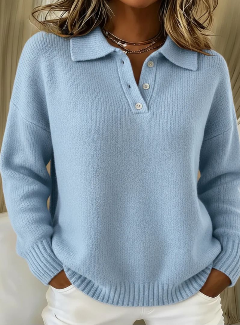 Maribel | Maglione in maglia con colletto polo