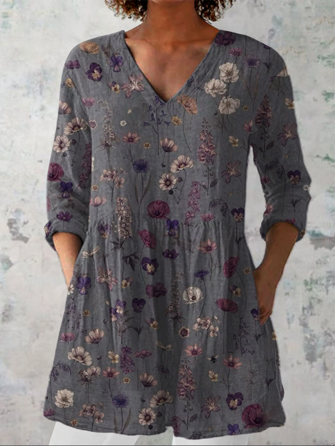 Margherita | Blusa lunga con scollo a V