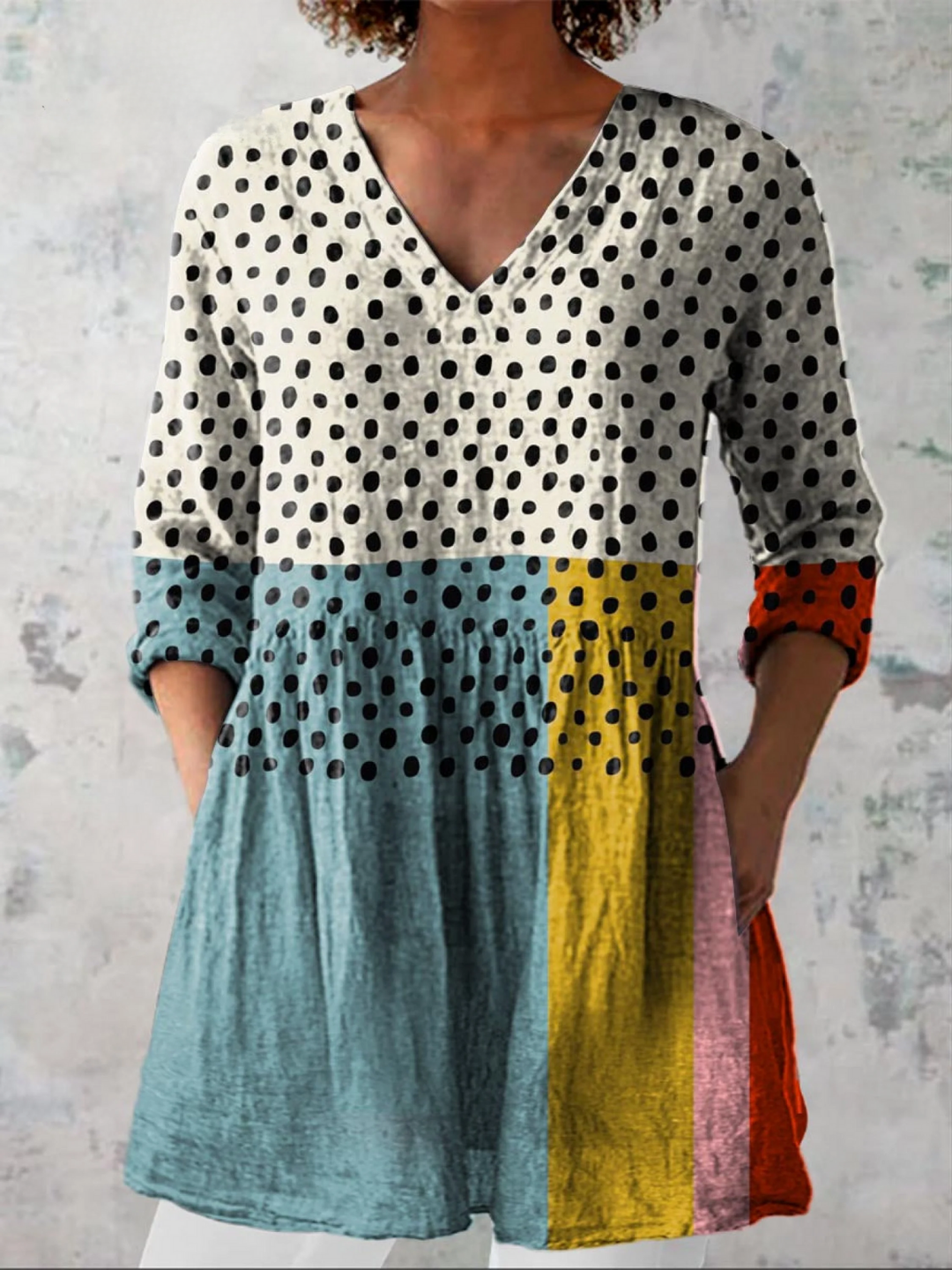 Camilla | Blusa lunga con scollo a V
