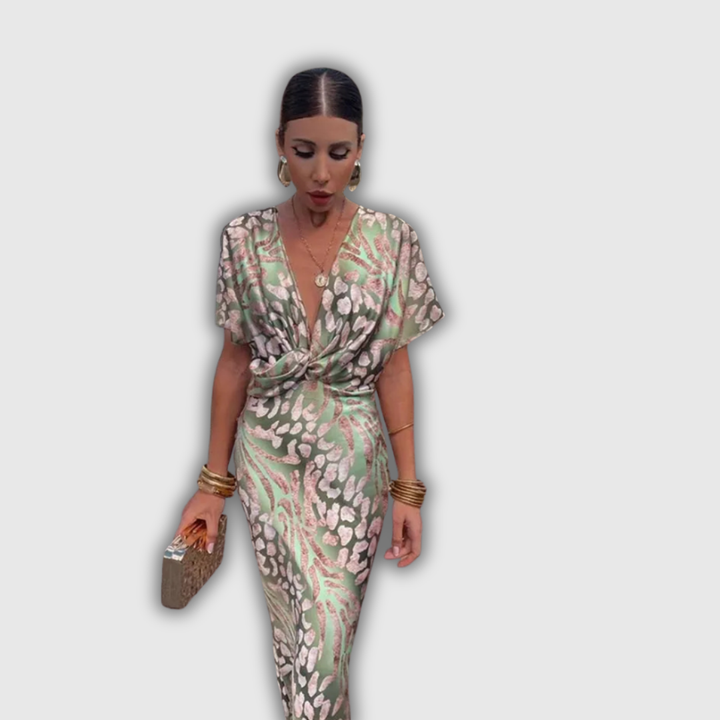 Chiara | Abito midi color rame