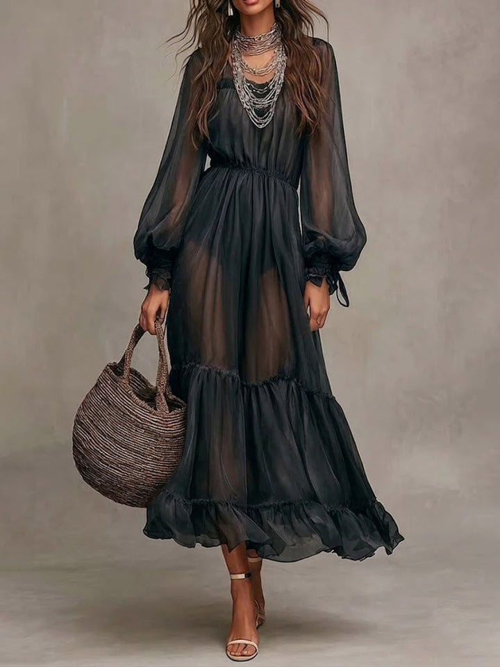 Naomi | Abito Midi Elegante con Collo a V