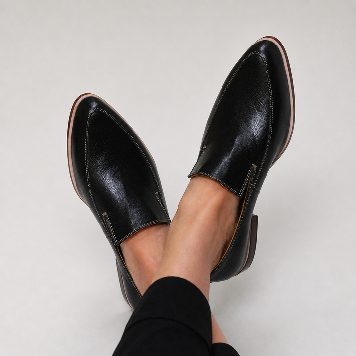 Anna | Mocassino Patchwork Nero