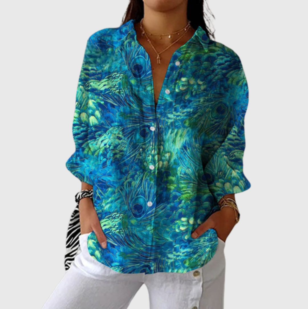 Gaia | Blusa stampata leggera e colorata