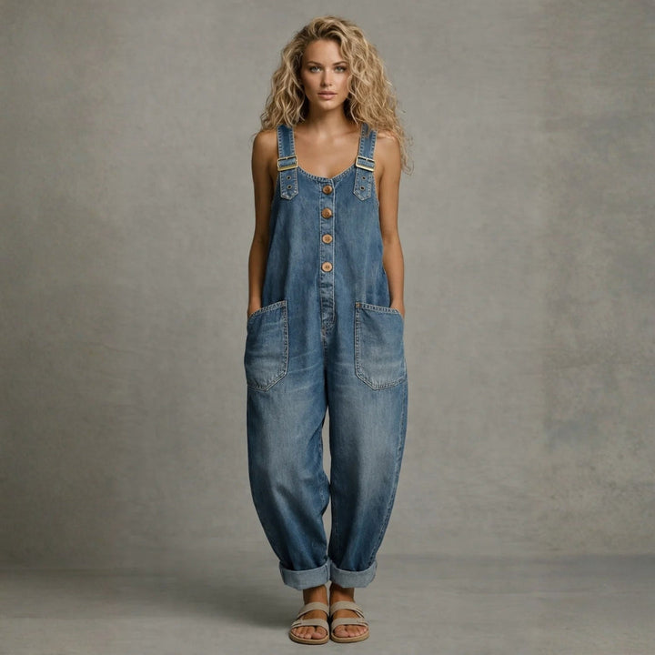 Beatrice - Salopette in denim elegante con tasche