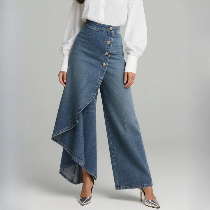 Aurora - Pantaloni avvolgenti in denim