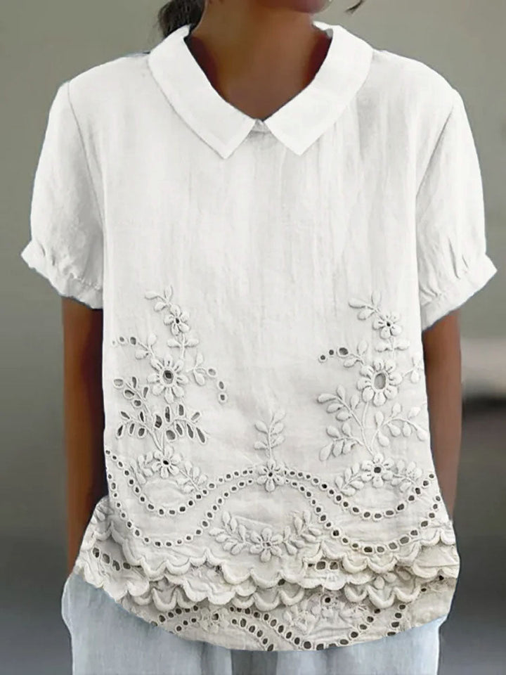 Valentina | Camicia Ricamata a Fiori