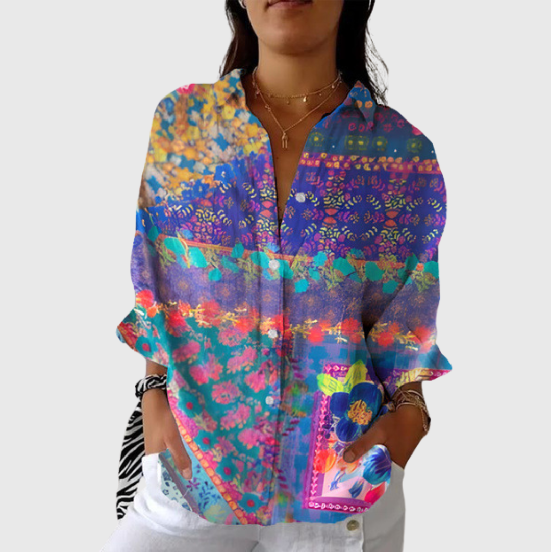 Chiara | Blusa leggera e colorata con stampa