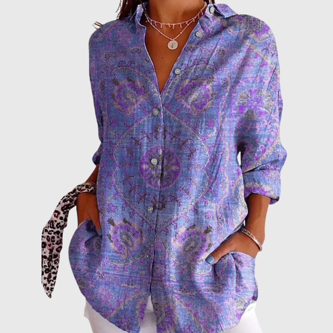 Giulia | Blusa leggera e colorata con stampa