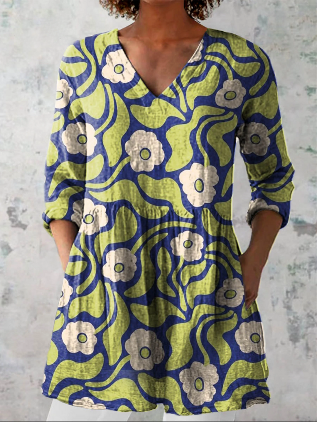 Isabella | Blusa lunga con scollo a V