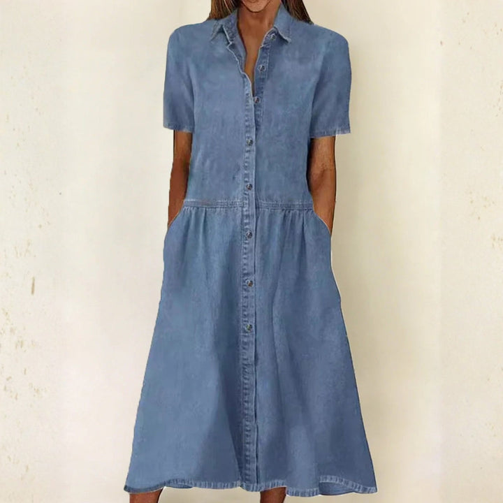 Claudia - Abito in jeans a maniche corte