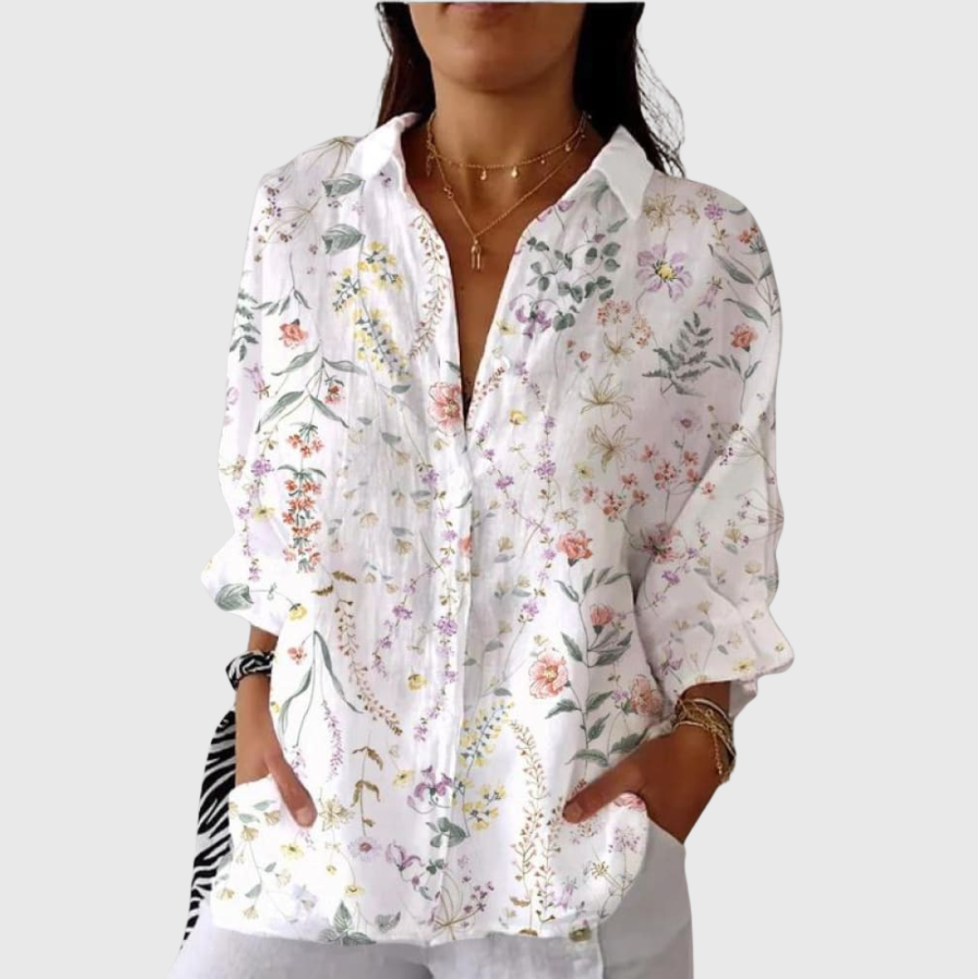 Greta | Blusa leggera e colorata con stampa
