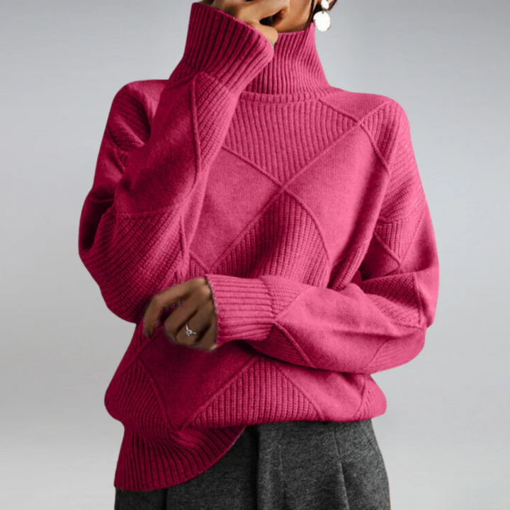 Laura | Lussuoso maglione in cashmere con collo alto