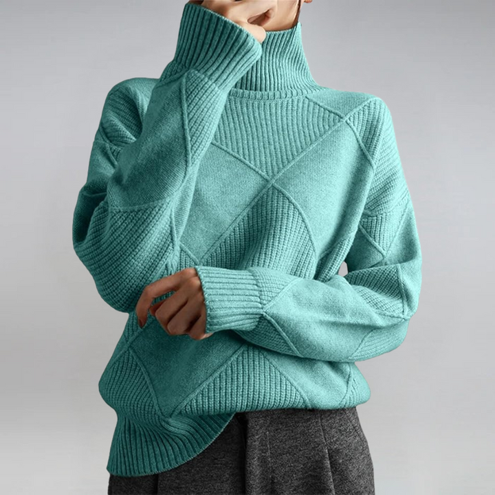 Laura | Lussuoso maglione in cashmere con collo alto