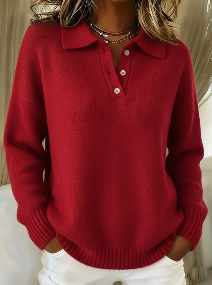 Maribel | Maglione in maglia con colletto polo
