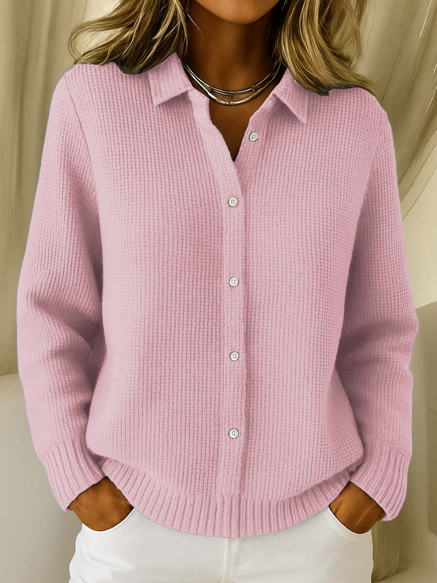 Olivia | Cardigan con colletto da camicia