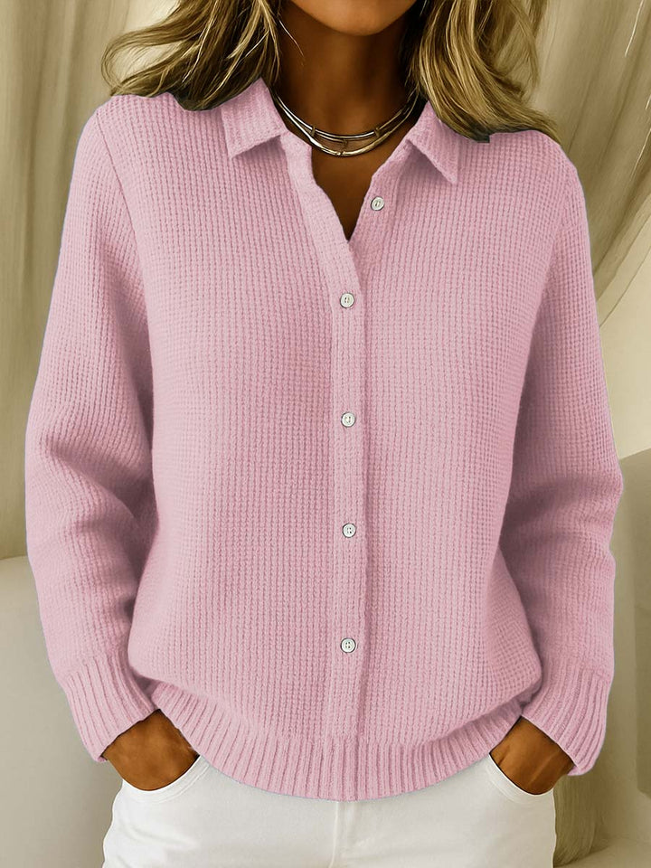 Olivia | Cardigan con colletto da camicia