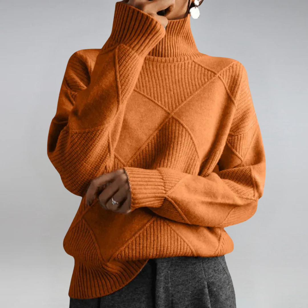 Laura | Lussuoso maglione in cashmere con collo alto