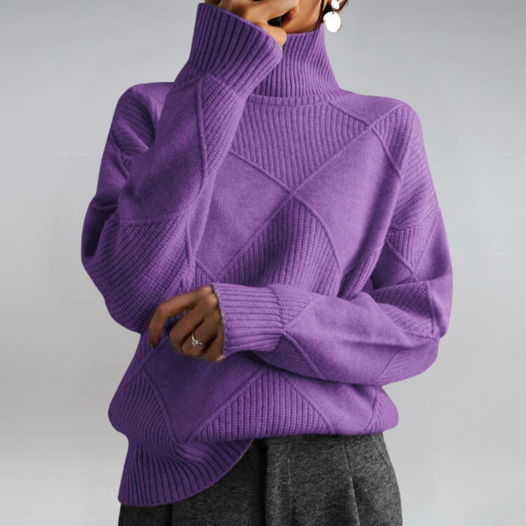 Laura | Lussuoso maglione in cashmere con collo alto