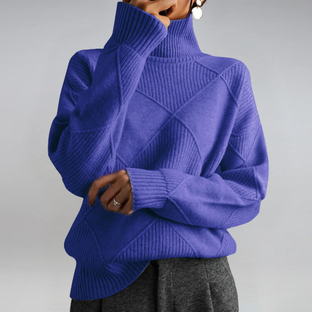 Laura | Lussuoso maglione in cashmere con collo alto