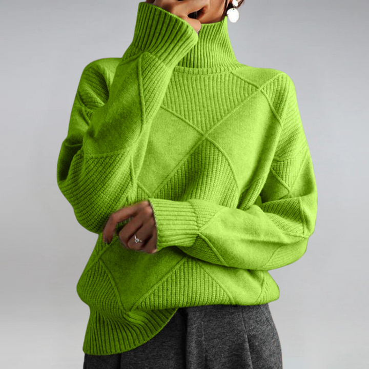 Laura | Lussuoso maglione in cashmere con collo alto