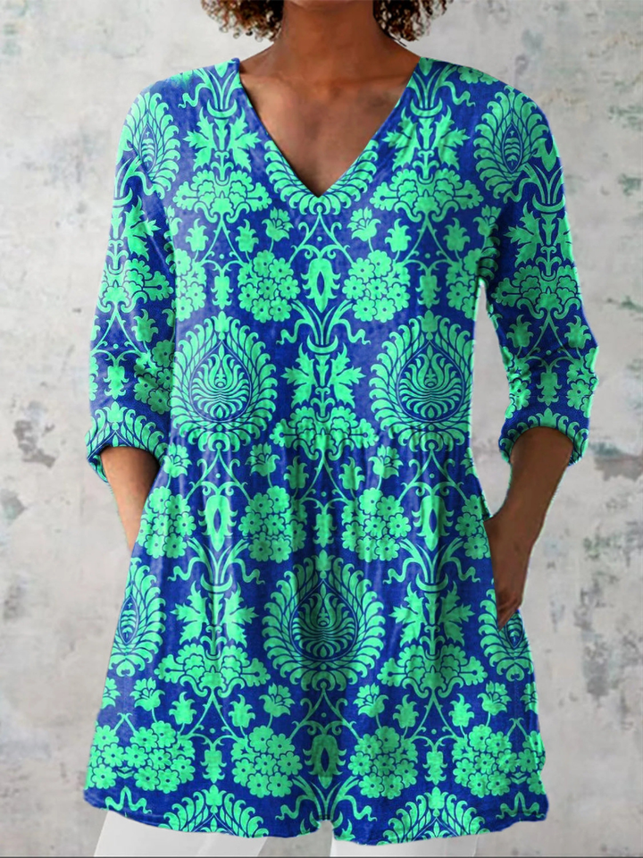 Chiara | Blusa lunga con scollatura a V