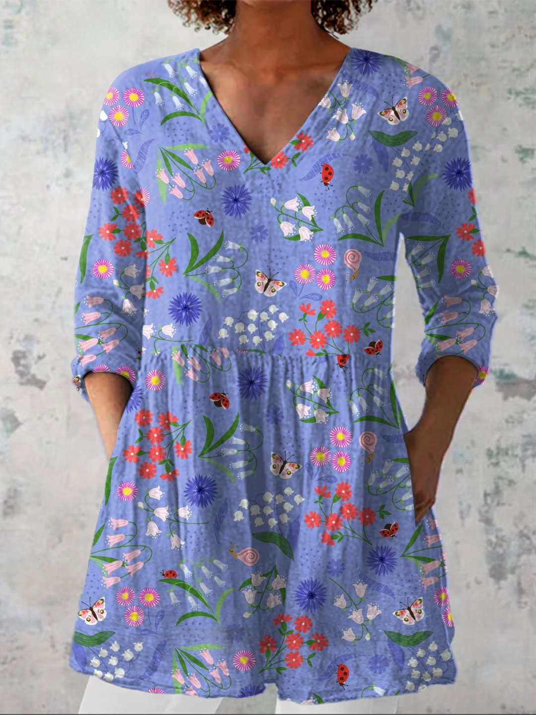 Stella | Blusa lunga con scollo a V