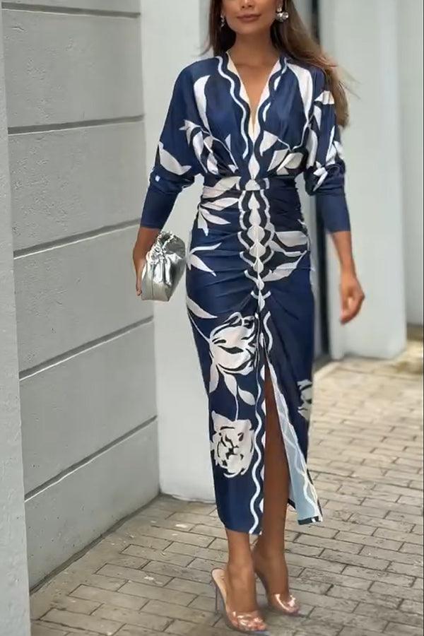 Eva | Abito Midi Dolman Stampato Unico Sole Estivo