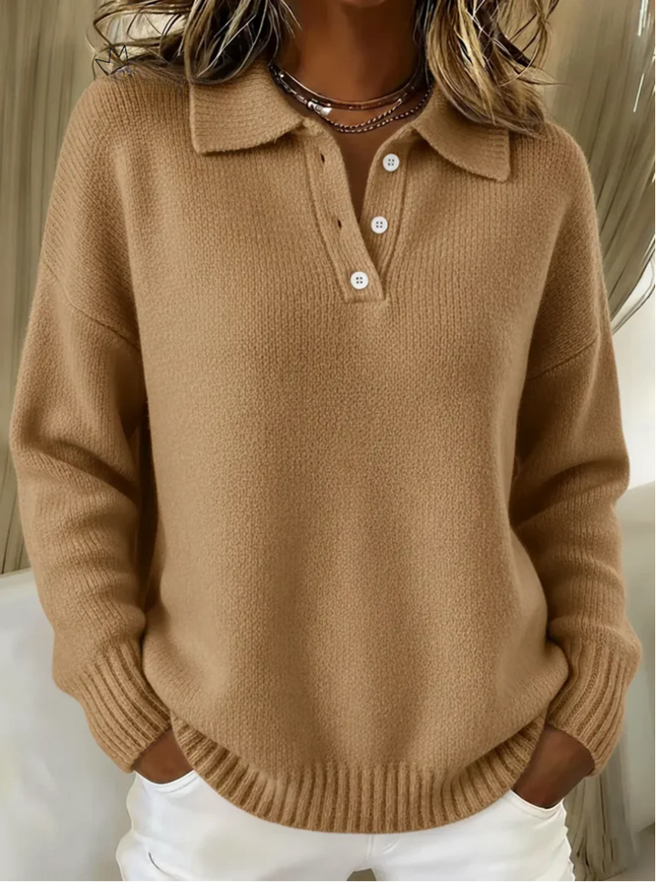 Maribel | Maglione in maglia con colletto polo