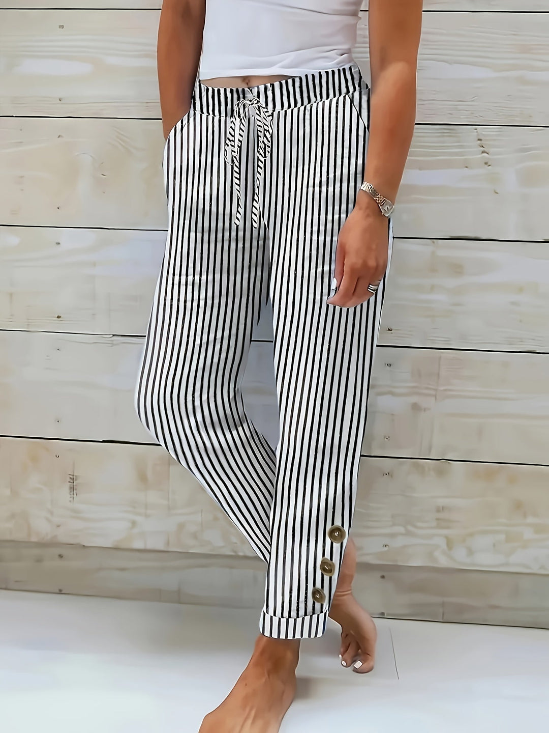 Elena | Pantaloni a Righe Casual