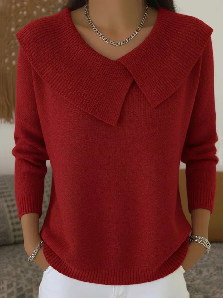 Serelinne | Maglione a coste con colletto ampio