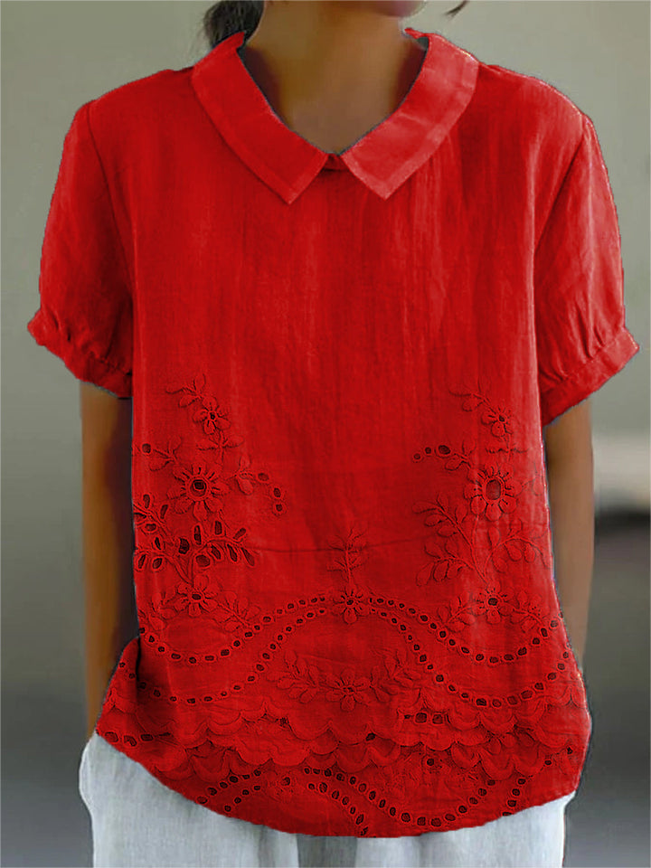 Valentina | Camicia Ricamata a Fiori