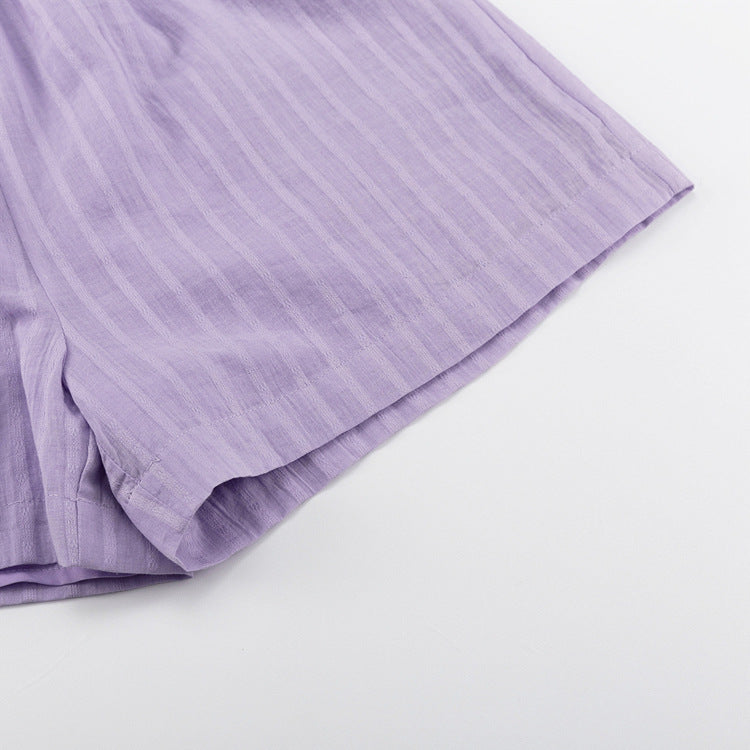 Giada | Completo Camicia Bottonata e Pantaloni Corti Arieggiati