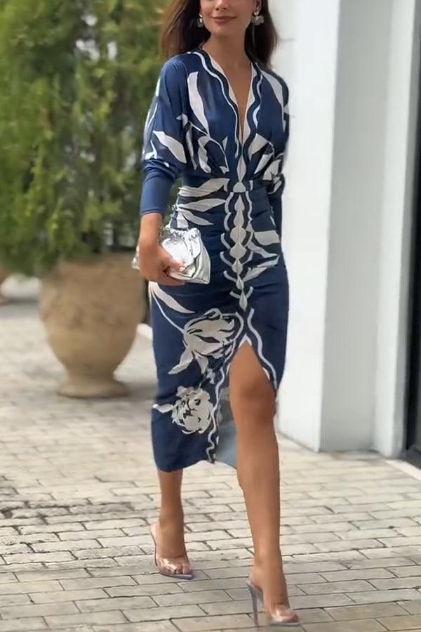 Eva | Abito Midi Dolman Stampato Unico Sole Estivo