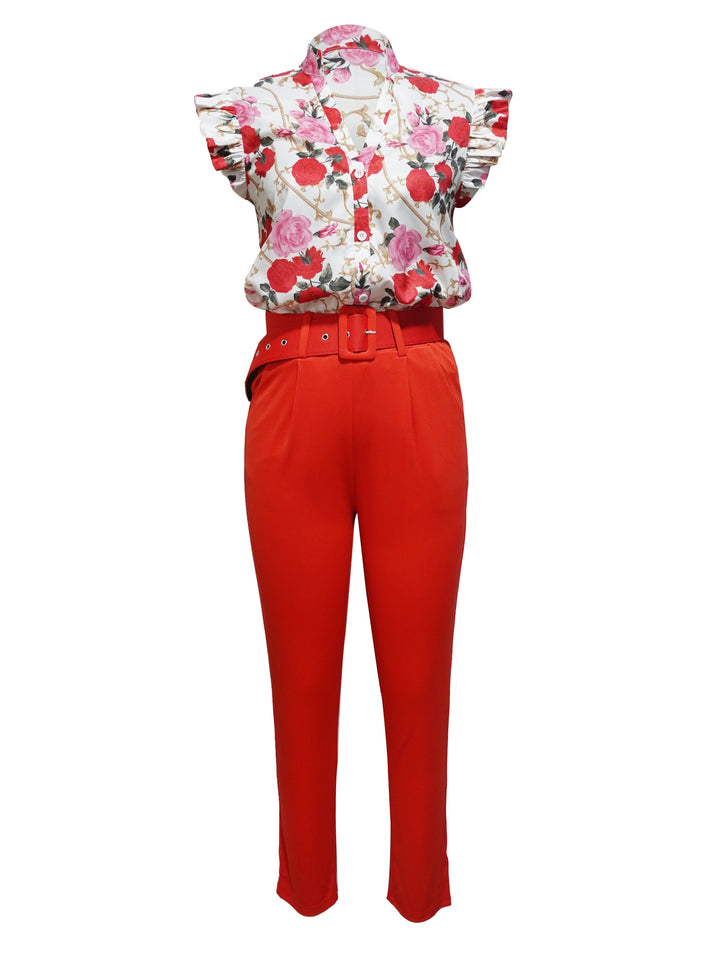 Costanza | Completo Elegante con Maniche Volanti